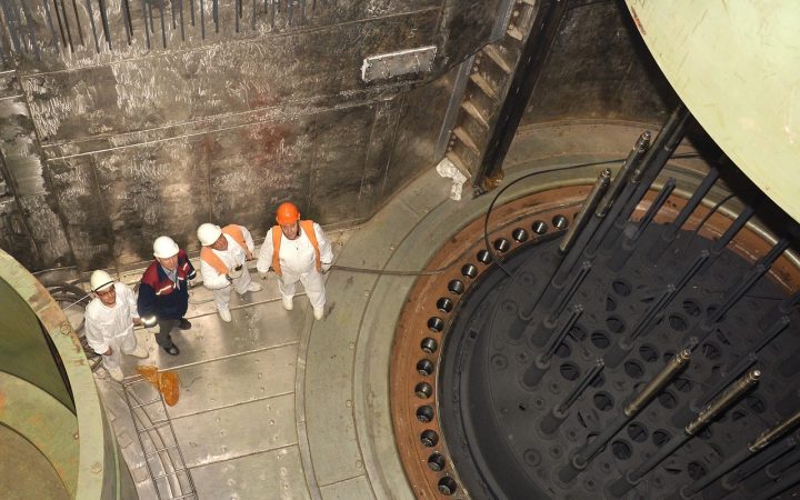 Inside a nuclear power plant